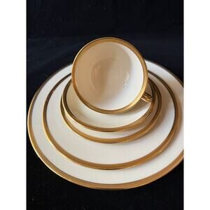 Lenox Tuxedo five piece place setting USA Porcelain